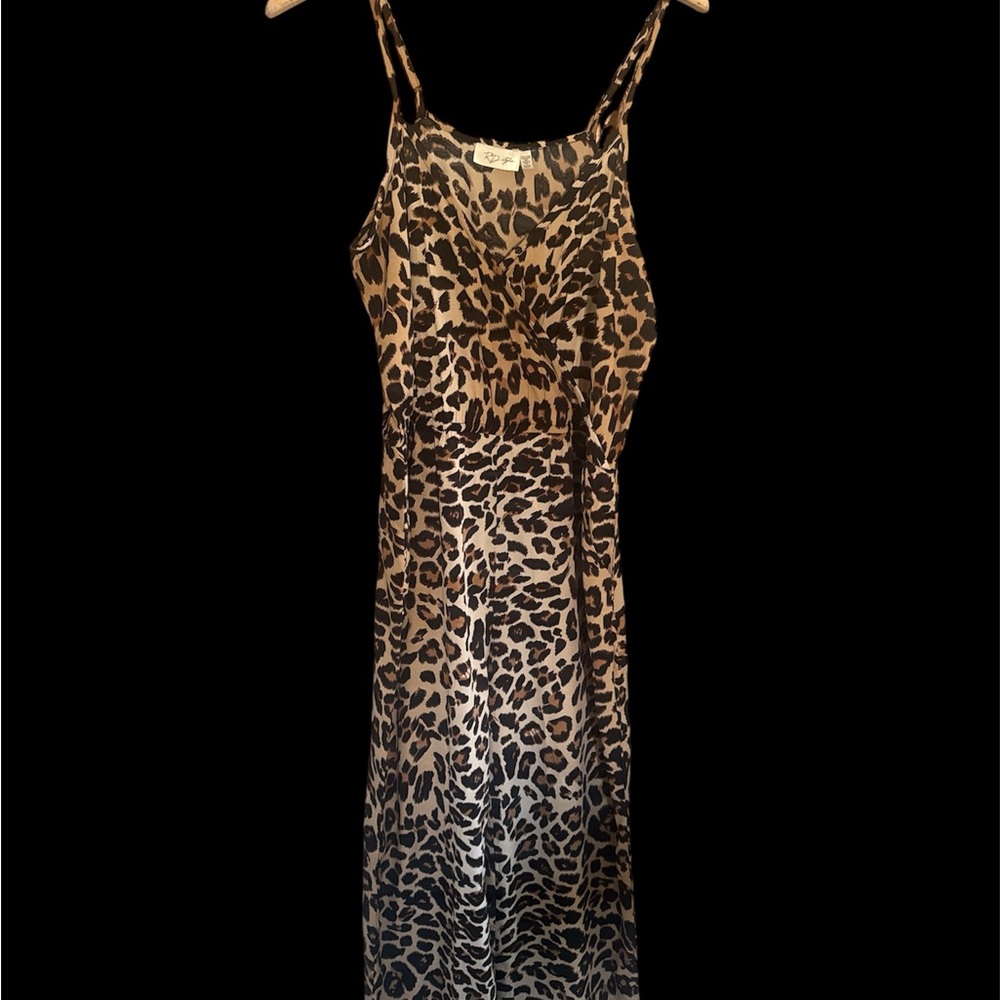 Leopard Print Slip Dress